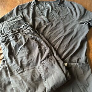 Beyond Scrubs Women's Black Scrub Set